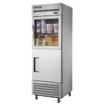 True T-23-1-G-1-HC~FGD01 - Refrigerator, one-section, (1) glass & (1) solid half doors